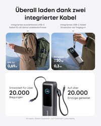 Anker 25000 mAh 165W Laptop Powerbank 3 USB-C Repülőgép-kompatibilis - black 3