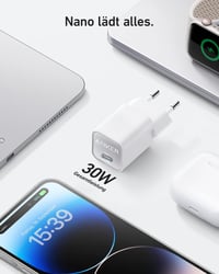 Anker 511 Nano 3 USB-C rýchlonabíjačka 30W GaN PIQ 3.0 PPS kompatibilná s iPhone, kompaktná nástenná nabíjačka 2