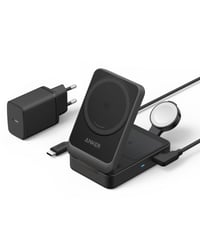 Nabíjacia stanica Anker MagGo 3-v-1, 15W bezdrôtová nabíjačka s certifikáciou Qi2, kompatibilná s MagSafe, pre iPhone 17/16/15/14, AirPods, Apple Watch 9 1