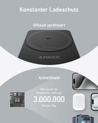 Nabíjacia stanica Anker MagGo 3-v-1, 15W bezdrôtová nabíjačka s certifikáciou Qi2, kompatibilná s MagSafe, pre iPhone 17/16/15/14, AirPods, Apple Watch 9 7