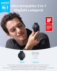 Anker MagGo Qi2 3-v-1 skladacia bezdrôtová nabíjacia stanica 15W 2