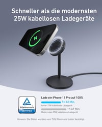 Anker MagGo 15W Qi2 MagSafe vezeték nélküli töltőállomás USB-C kábellel, tápegység nélkül 3