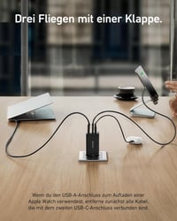 Anker Nano 65W USB-C hálózati töltő, 3 portos, PPS gyorstöltés 3