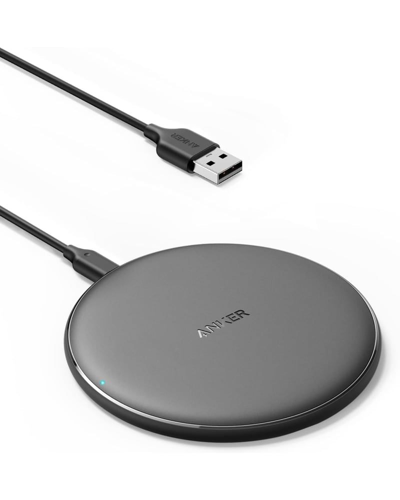 Pad de încărcare wireless Anker certificat Qi, 10W Max, compatibil Samsung, încărcare rapidă