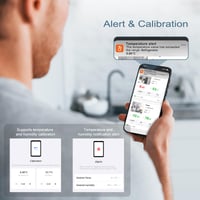 Termometru Bluetooth Ankilo cu alertă inteligentă, senzor de temperatură pentru frigider și acvariu, control prin aplicație, rază de acțiune 50 m, 1 buc. 5