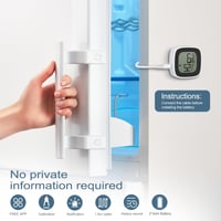 Termometru Bluetooth Ankilo cu alertă inteligentă, senzor de temperatură pentru frigider și acvariu, control prin aplicație, rază de acțiune 50 m, 1 buc. 2