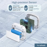 Termometru Bluetooth Ankilo cu alertă inteligentă, senzor de temperatură pentru frigider și acvariu, control prin aplicație, rază de acțiune 50 m, 1 buc. 4