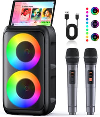 Ankuka Karaoke Gép 2025 2 Mikrofonnal Bluetooth Hangszóróval TV Okostelefon Támogatás 1