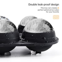 Ankway silikonski kalup za led, 2 komada, s poklopcem za kugle i kocke leda, bez BPA, za viski i koktele, lako vađenje 2