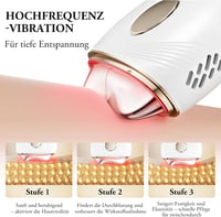 ANLAN EMS Gua Sha elektrický masážny prístroj na tvár proti vráskam, modré/fialové/červené svetlo, studená a teplá masáž, 3 úrovne intenzity, bielo-zlatý, stredná veľkosť 5