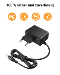Adaptor alimentare Anlapus 12V 2A pentru cameră CCTV DVR, conector 5,5x2,1 mm, cablu 1 m, ștecher EU 5