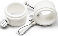 Anley Forgó Zászlórúd Rögzítő Gyűrű - Csavarodásmentes Zászlótartó Fém Csipesszel - 2,54 cm Átmérő - Kültéri Használatra (2 db) 1