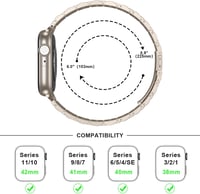 Anlinser rozsdamentes acél Apple Watch szíj 38/40/41/42 mm - Polar Star 4
