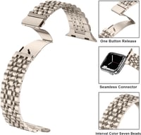 Anlinser rozsdamentes acél Apple Watch szíj 38/40/41/42 mm - Polar Star 5