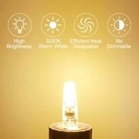 Anmossi G4 LED izzó 3W meleg fehér 3000K 12V 10db csomag 6