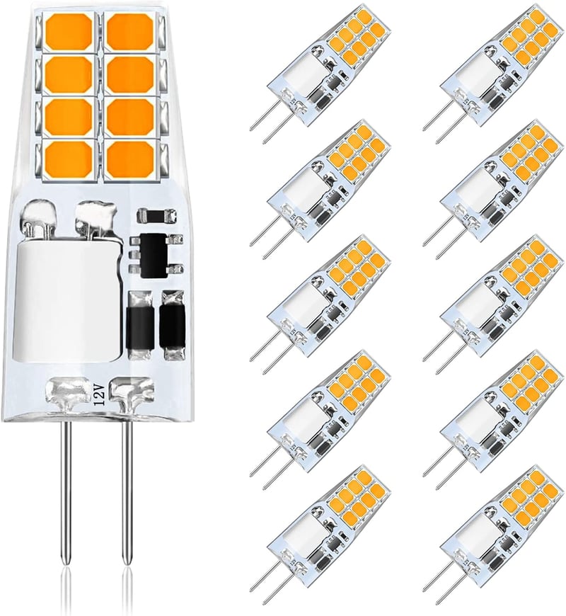 Anmossi G4 LED izzó 3W meleg fehér 3000K 12V 10db csomag