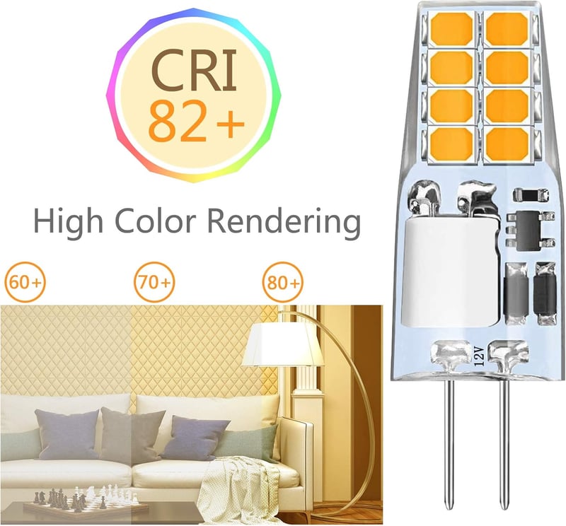 Anmossi G4 LED izzó 3W meleg fehér 3000K 12V 10db csomag