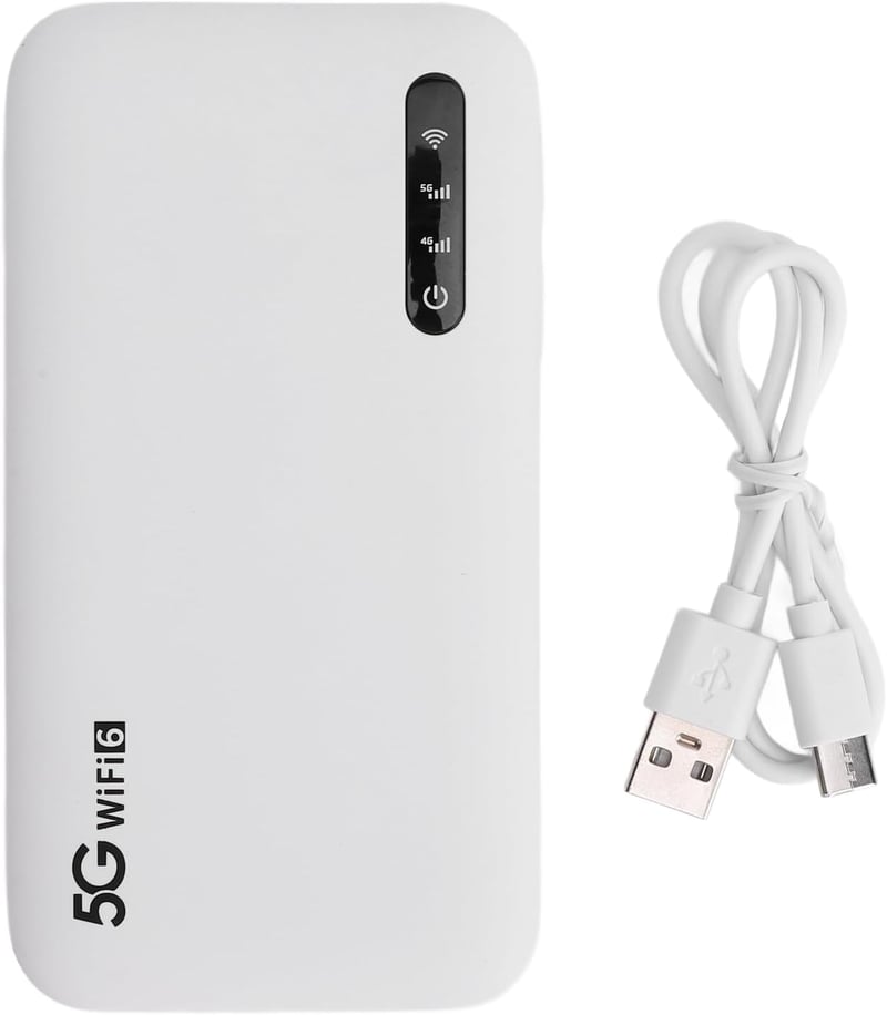 Annadue 5G WLAN hotspot 6100 mAh, 16 eszköz támogatás, hordozható mobilinternet