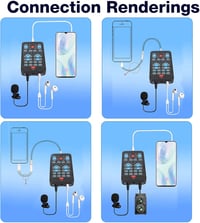 Annadue kézi hangváltó hangkártya 8 effektussal, mobiltelefonhoz és PC-hez 5