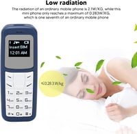 Annadue BM30 Bluetooth fülkampós mobiltelefon SIM-kártyás, 350 mAh - kék 5