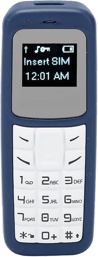 Annadue BM30 Bluetooth fülkampós mobiltelefon SIM-kártyás, 350 mAh - kék 1