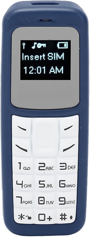 Annadue BM30 Bluetooth fülkampós mobiltelefon SIM-kártyás, 350 mAh - kék