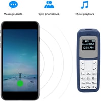 Annadue BM30 Bluetooth fülkampós mobiltelefon SIM-kártyás, 350 mAh - kék 7