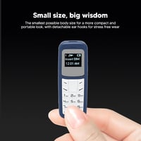 Annadue BM30 Bluetooth fülkampós mobiltelefon SIM-kártyás, 350 mAh - kék 8