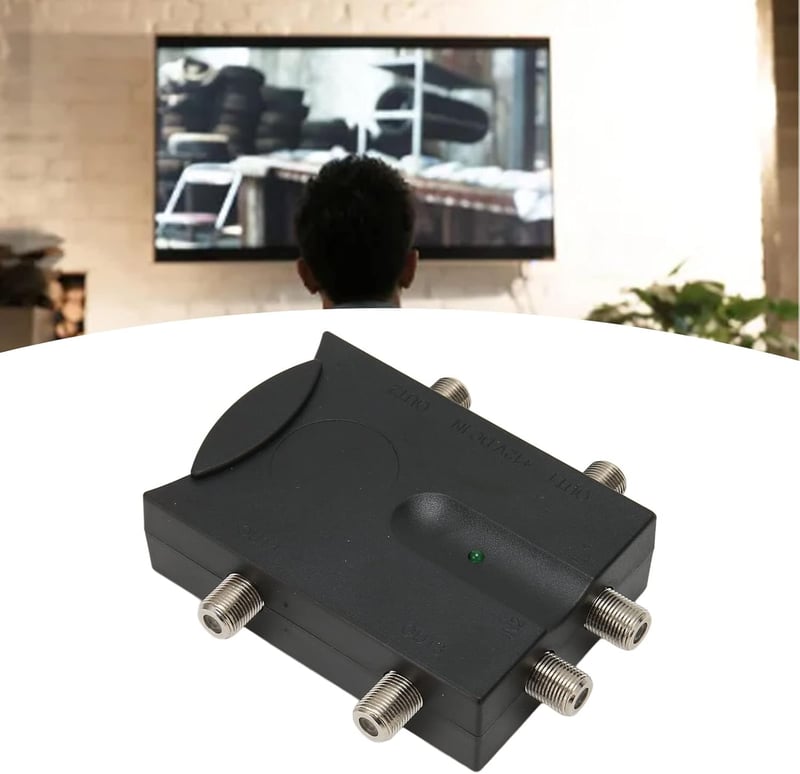 Annadue TV Jelerősítő 2 Bemenet 4 Kimenet Kétirányú Antenna Kábel TV Erősítő Nagy Erősítéssel Veszteségmentes Átvitelhez