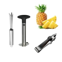 Ananas Rezač Set od 3 Komada - Gulilica za Voće i Alat za Uklanjanje Središnjeg Dijela s Odvojivom Ručkom 1