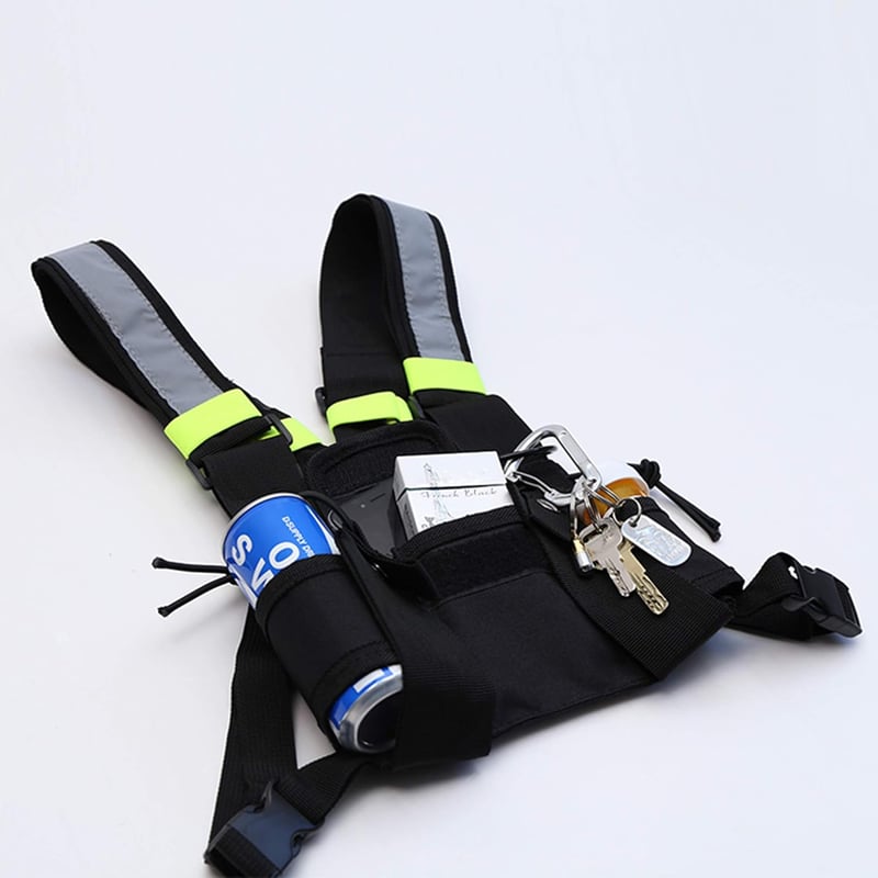 ANPPEX Mellkasi Táska Rádió Tartó Hátizsák Motorola Baofeng Kenwood Készülékekhez Hip Hop Streetwear Csípőtáska