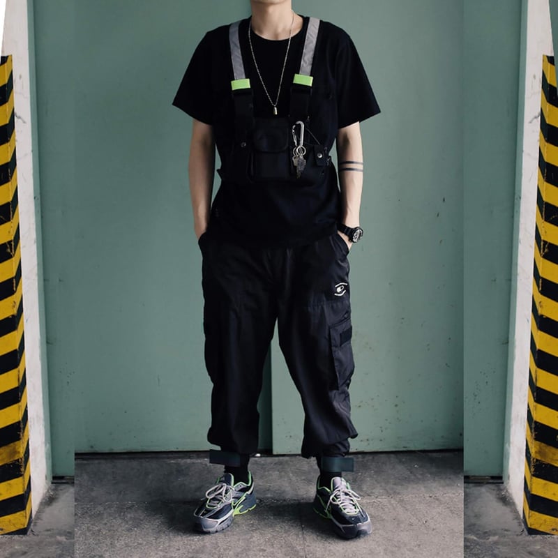 ANPPEX Mellkasi Táska Rádió Tartó Hátizsák Motorola Baofeng Kenwood Készülékekhez Hip Hop Streetwear Csípőtáska