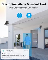 ANRAN 2K Kültéri WiFi Biztonsági Kamera 360° Forgatható Napelemes PIR Mozgásérzékelővel, Reflektorfénnyel, Kétirányú Hanggal, Éjjellátóval,  5