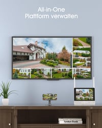 ANRAN 3K Kültéri WiFi Kamerarendszer - 8CH 10.5" Monitoros NVR 4db 5MP PTZ Kamerával, Automatikus Követés, Személy/Jármű/Állat Érzékelés, 2T 7