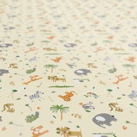 ANRO Voskovaný obrus na detskú narodeninovú oslavu so zvieracím motívom – umývateľný, svetlozelený – 100x140 cm 9