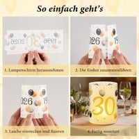 Set 18 Suporturi pentru Lumânări Anruzon, Decor de Masă pentru Zi de Naștere – Decorațiune cu Eucalipt pentru Femei și Bărbați – Decorațiuni de Petrecere „Happy Birthday” pentru Lumânări Pastilă și Lumânări Clasice 7