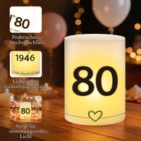 Set 18 Suporturi pentru Lumânări Anruzon, Decor de Masă pentru Zi de Naștere – Decorațiune cu Eucalipt pentru Femei și Bărbați – Decorațiuni de Petrecere „Happy Birthday” pentru Lumânări Pastilă și Lumânări Clasice 5