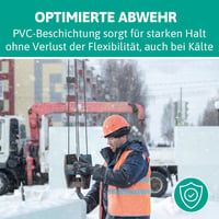Mănuși de protecție de iarnă Ansell ActivArmr 97-631 cu strat din PVC, mănuși de siguranță din nailon rezistente la frig pentru o prindere sigură, 1 pereche, mărimea 8 (S) 4