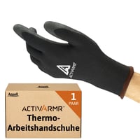 Mănuși de protecție de iarnă Ansell ActivArmr 97-631 cu strat din PVC, mănuși de siguranță din nailon rezistente la frig pentru o prindere sigură, 1 pereche, mărimea 8 (S) 1