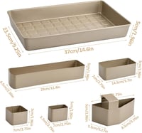 Anseom Szám és Betű Tortaforma Készlet, Nagy Tapadásmentes Sütőforma 9 Cserélhető Betéttel, 37,5x23,8 cm, Esküvő Születésnap 2