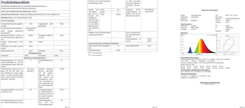 ANSIO 1500 LED Karácsonyi Fényfüzér Meleg Fehér - 37,5m Vízálló Beltéri/Kültéri Világítás 8 Funkcióval és Időzítővel, Zöld Kábel
