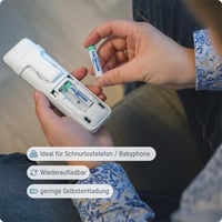 Nabíjateľné batérie Ansmann AA LR06 pre telefóny 1600 mAh 1,2 V Ni-MH – 2 ks – pre DECT telefóny, bezdrôtové telefóny a detské pestúnky 2