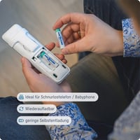 Nabíjateľné batérie Ansmann AA NiMH 1300 mAh pre DECT telefóny a pestúnky, 2 ks, prednabité, s nízkym samovybíjaním 2