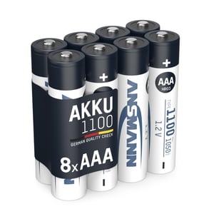 Ansmann AAA Micro NiMH punjiva baterija 1050 mAh 1,2V - pakiranje od 8 komada - za DECT telefone, fotoaparate, MP3 uređaje, solarne svjetiljke i naglavne svjetiljke