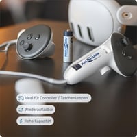Nabíjateľné batérie Ansmann AAA Micro NiMH 1050 mAh 1,2 V – balenie 8 ks – pre DECT telefóny, fotoaparáty, MP3 prehrávače, solárne svetlá a čelovky 2