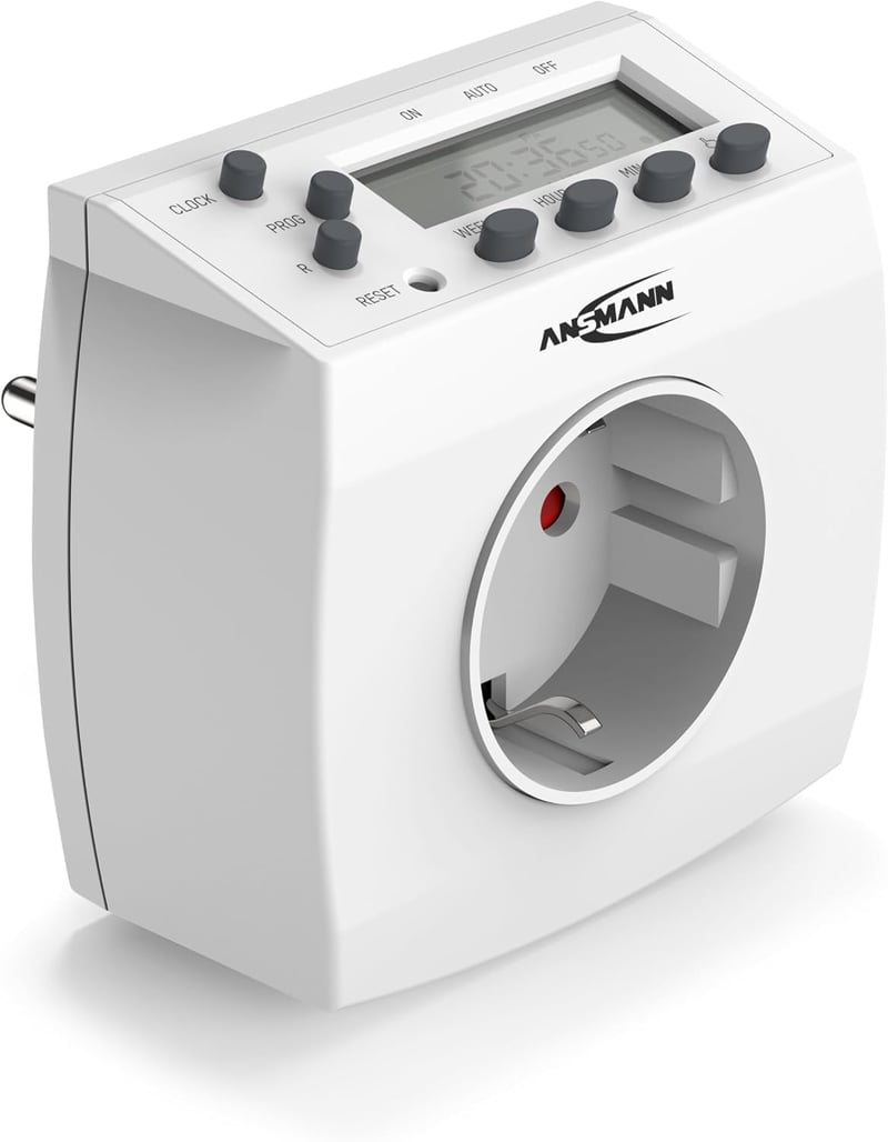 Ansmann AES5 digitális LCD időzítő, 3680W, 8 kapcsolási időponttal