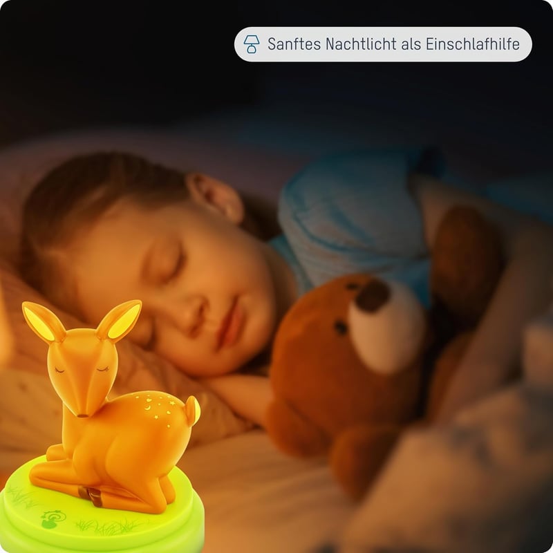 Ansmann Aranyos Szarvas Gyerek Éjszakai Fény Alvássegítő Időzítővel - night light deer