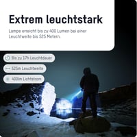 Ansmann snažna LED ručna svjetiljka s baterijom od 5200 mAh, Micro USB punjenjem, 3 načina rada, podesivom glavom i funkcijom svjetla za nuždu 2