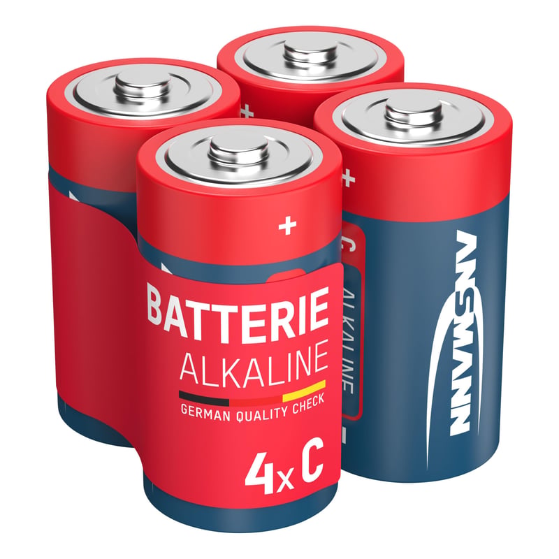 Alkalické batérie Ansmann LR14 Baby C 1,5 V – balenie 4 ks, dlhotrvajúci výkon