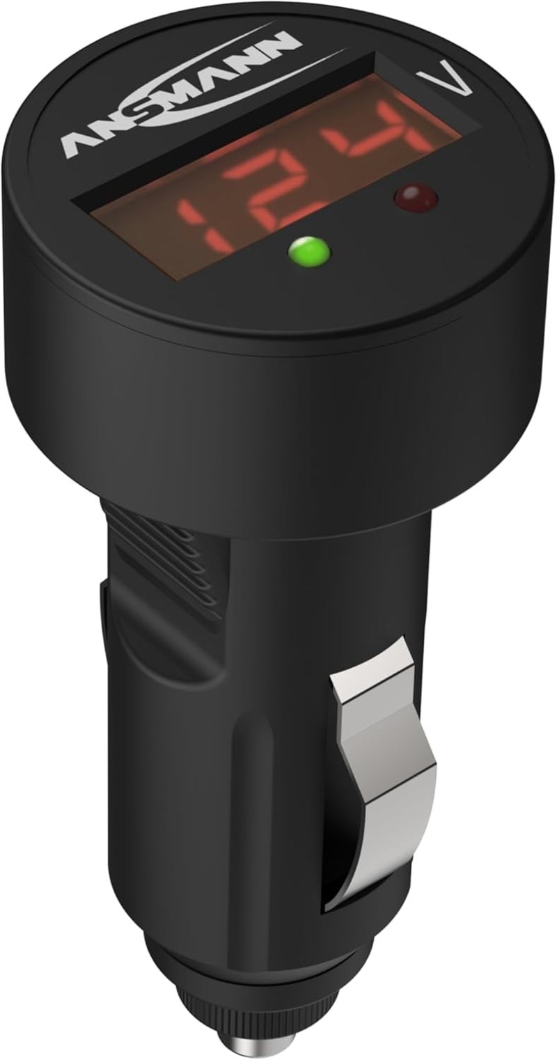 ANSMANN Power Check 12/24V feszültségmérő autó akkumulátor teszter LED kijelzővel